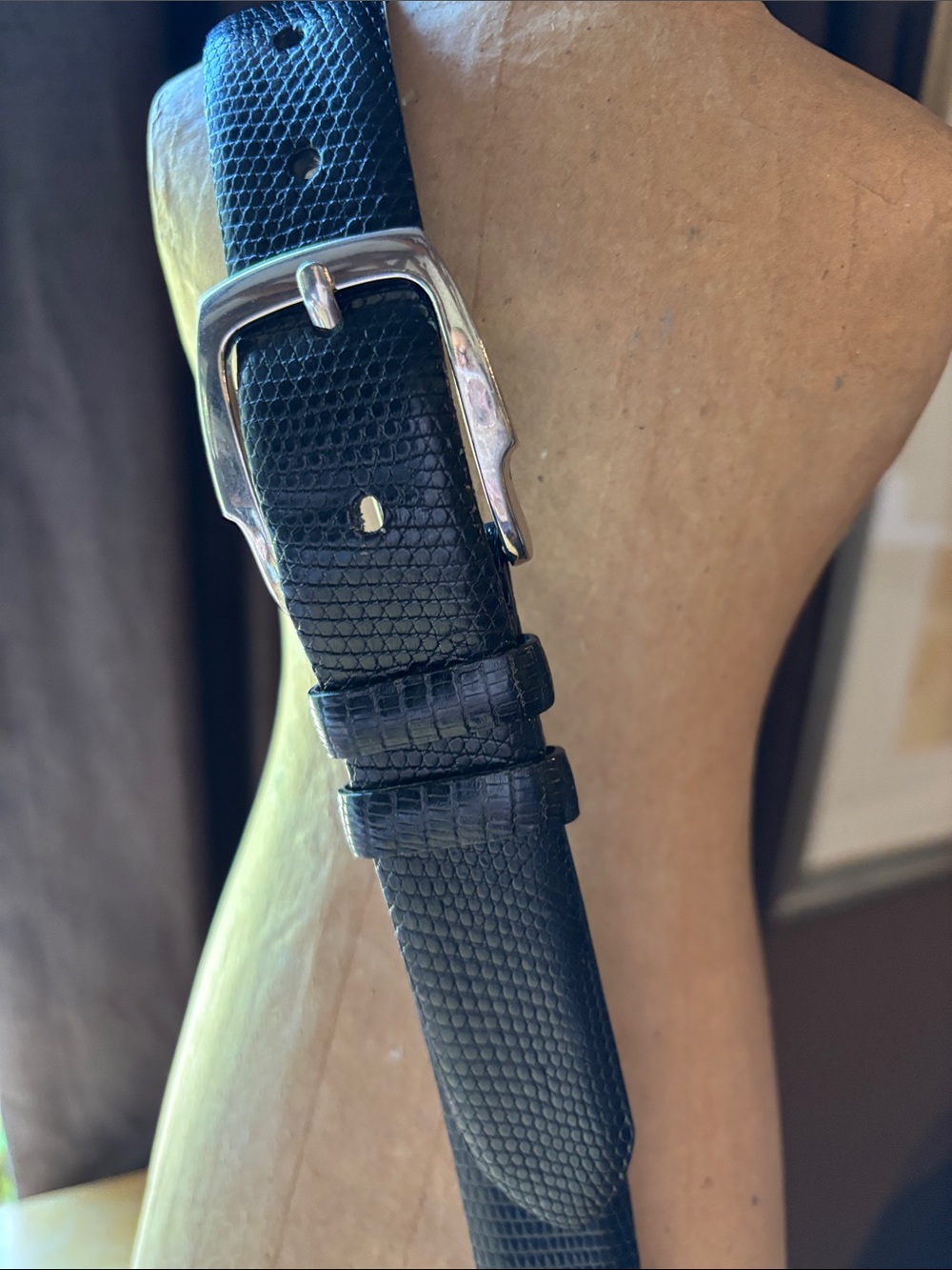 Genuine lizard, CALE men’s belt